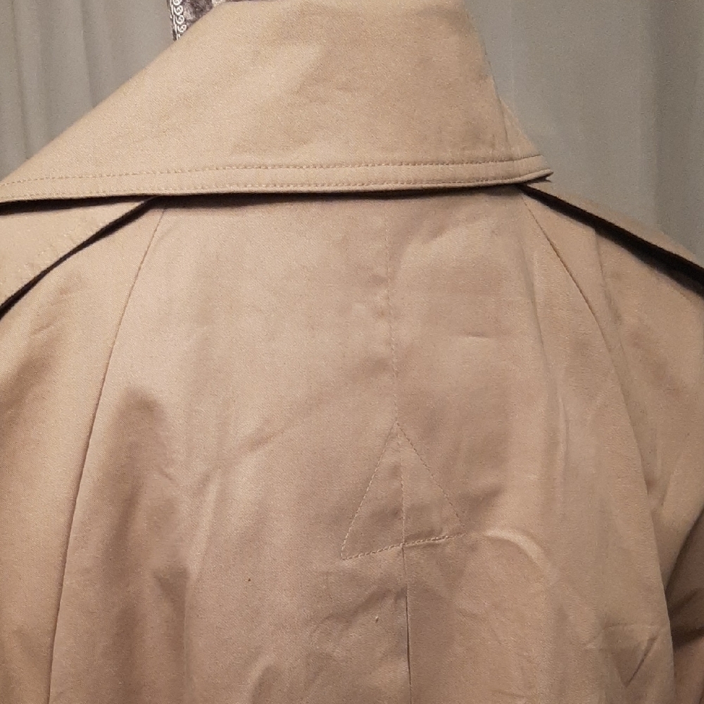 NWT Badgley💝Mischka DOUBLE BREASTED Classic Tan Trench Coat Sz L - Picture 6 of 16